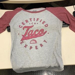 Target Certified Taco Expert  3/4 sleeve graphic T